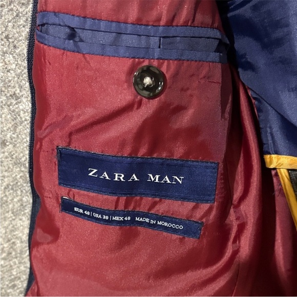 Zara Textured Gray Sport Coat - Picture 3 of 5